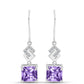 Silberohrringe mit Rose De France Amethyst und weißem Topas