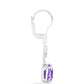 Silberohrringe mit Rose De France Amethyst und weißem Topas