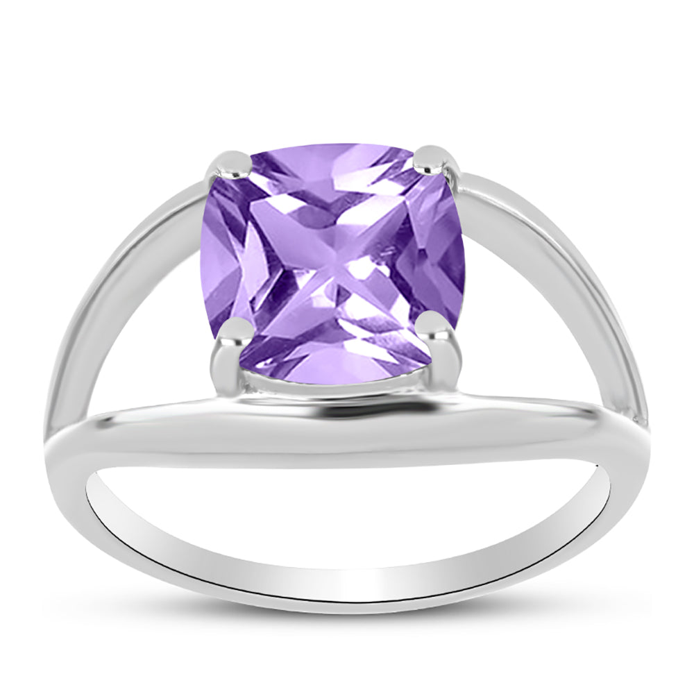 Silberring mit Rose De France Amethyst 3 