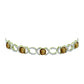 Goldplattiertes Silberarmband mit Cognac-Quarz und weißem Topas