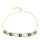 Goldplattiertes Silberarmband mit Cognac-Quarz und weißem Topas