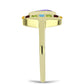 Goldplattierter Silberring mit marokkanischem Amethyst und Zitrin aus dem Ural