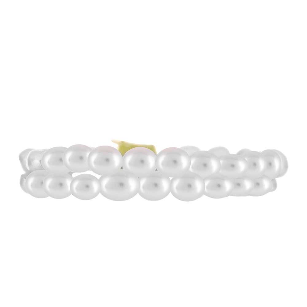 Goldplattiertes Silberarmband mit weißer Süßwasserperle 2 