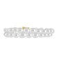 Goldplattiertes Silberarmband mit weißer Süßwasserperle