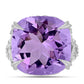 Silberring mit Rose De France Amethyst und weißem Topas