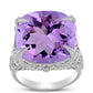 Silberring mit Rose De France Amethyst und weißem Topas