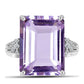 Silberring mit Rose De France Amethyst und weißem Topas