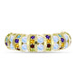 Goldplattierter Silberring mit Regenbogenmondstein und marokkanischem Amethyst