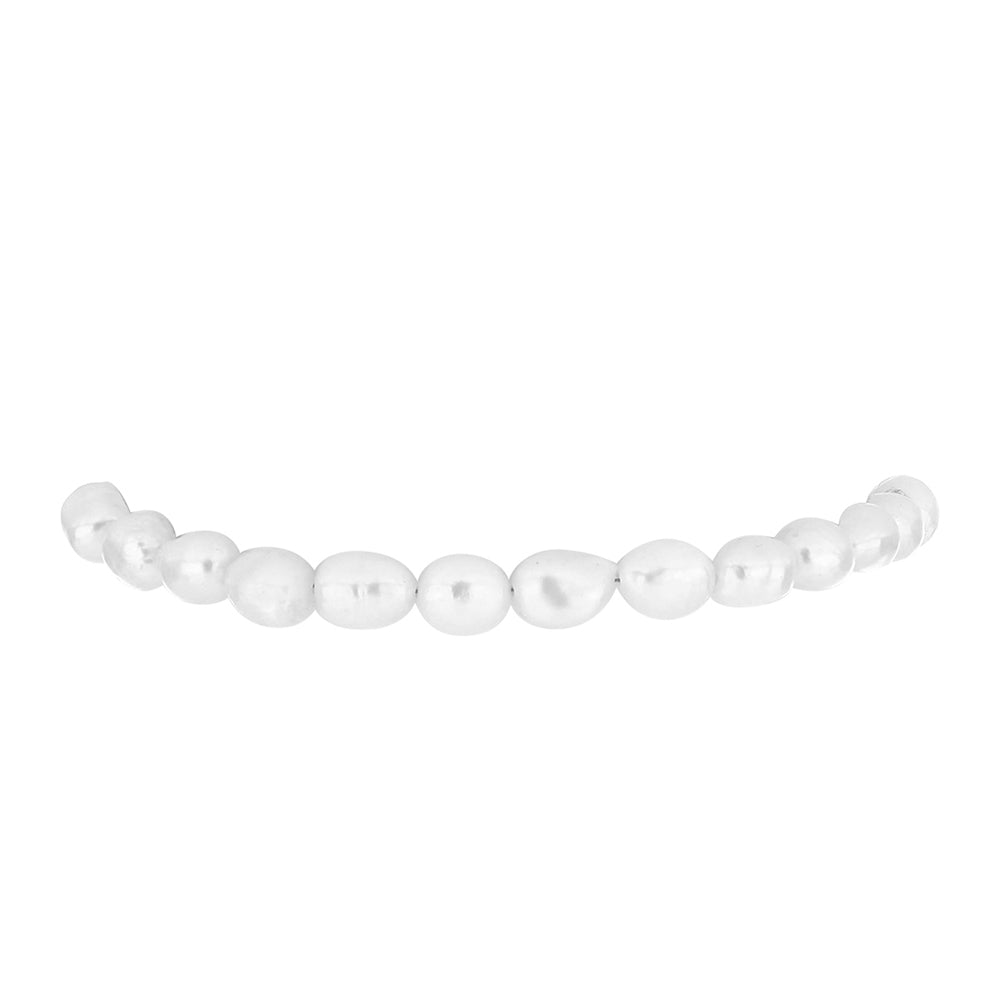 Goldplattiertes Silberarmband mit weißer Süßwasserperle 2 