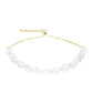 Goldplattiertes Silberarmband mit weißer Süßwasserperle