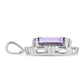 Silberanhänger mit Rose De France Amethyst und weißem Topas