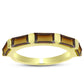 Goldplattierter Silberring mit Cognac-Quarz