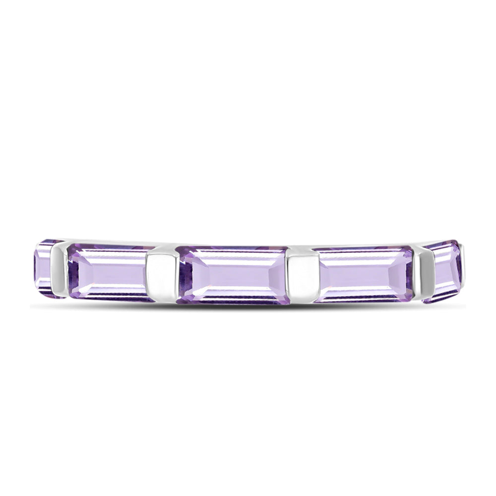Silberring mit Rose De France Amethyst