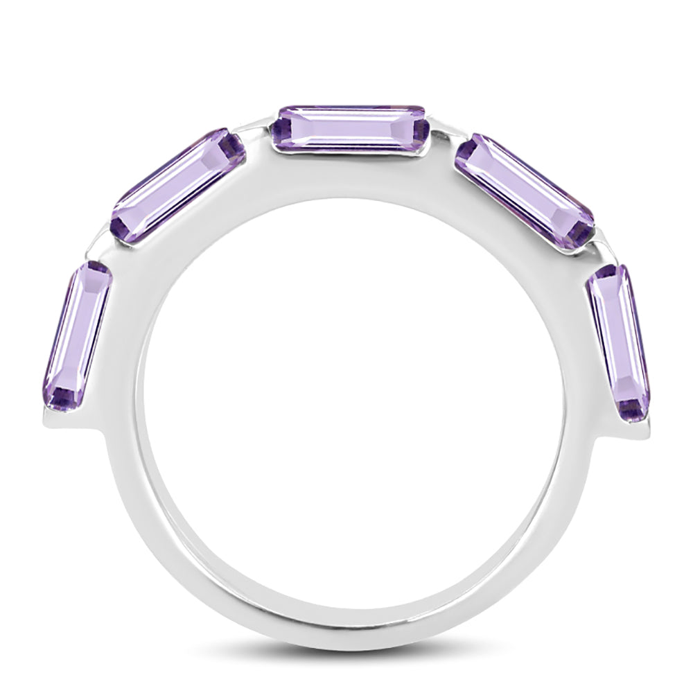 Silberring mit Rose De France Amethyst