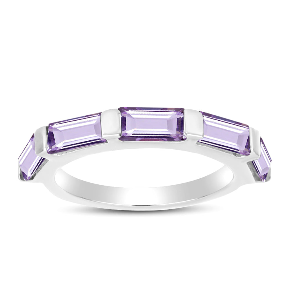 Silberring mit Rose De France Amethyst 1 