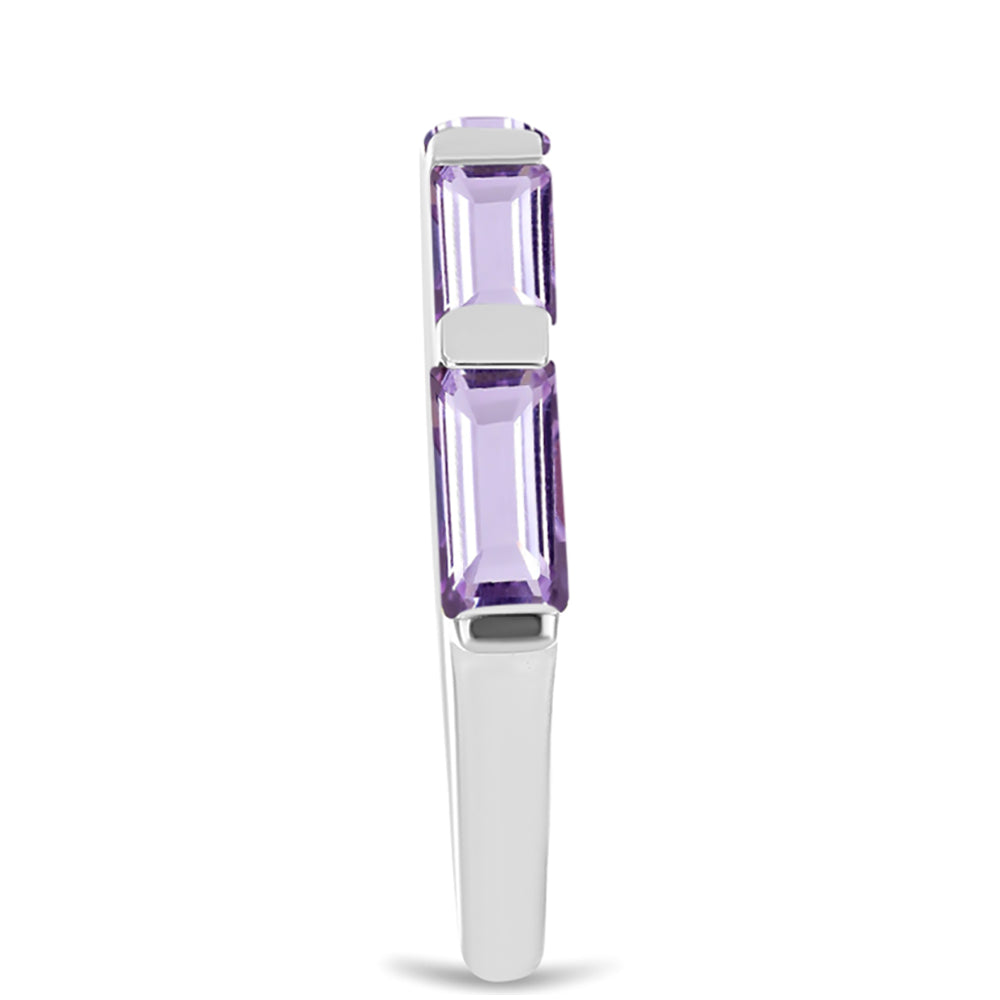 Silberring mit Rose De France Amethyst 4 
