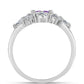 Silberring mit Rose De France Amethyst und weißem Topas
