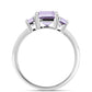 Silberring mit Rose De France Amethyst und weißem Topas