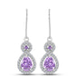 Silberohrringe mit Rose De France Amethyst und weißem Topas