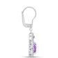 Silberohrringe mit Rose De France Amethyst und weißem Topas