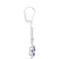 Silberohrringe mit Rose De France Amethyst und weißem Topas