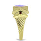 Goldplattierter Silberring mit Regenbogenmondstein und Barton Granat