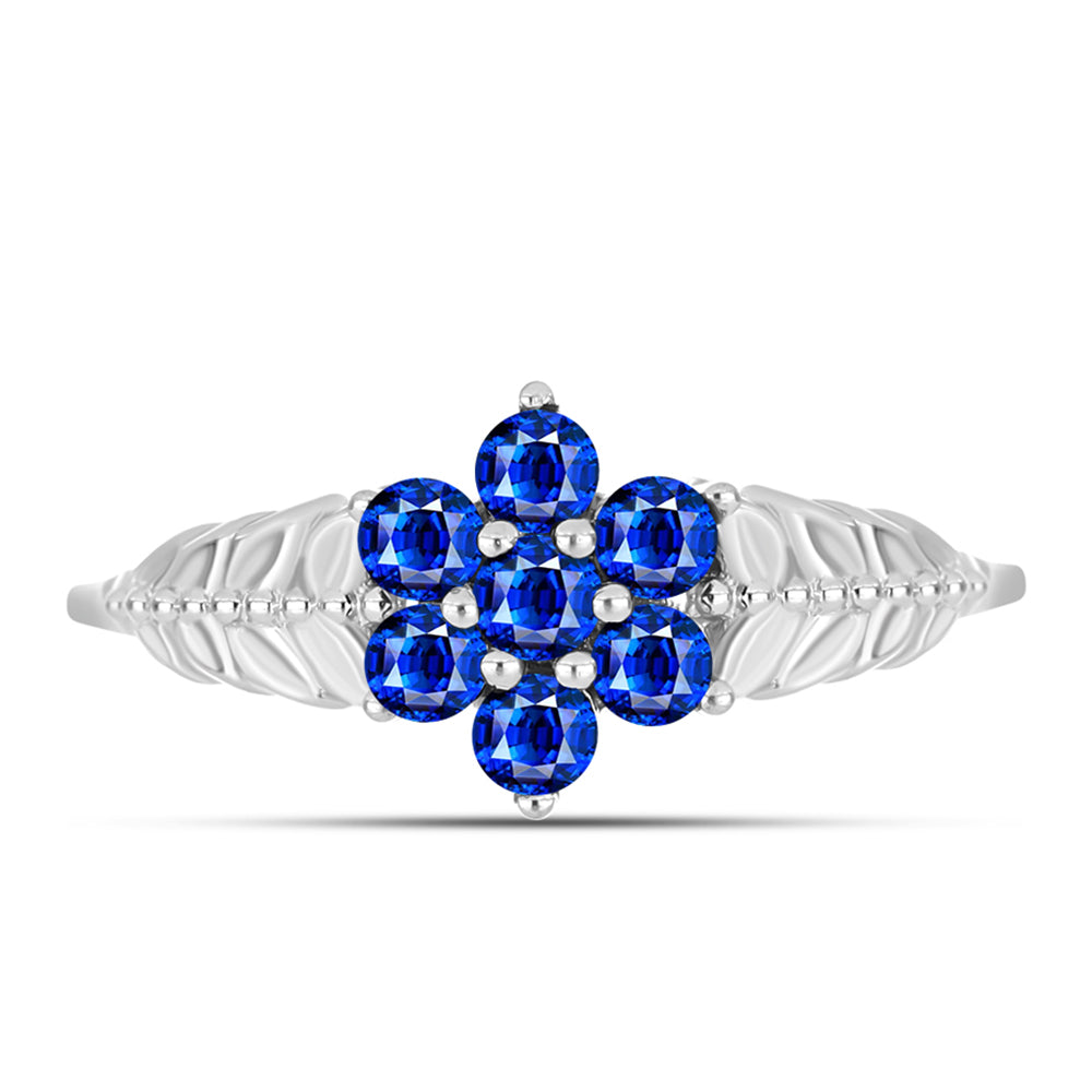 Silberring mit australischem blauem Saphir 1 