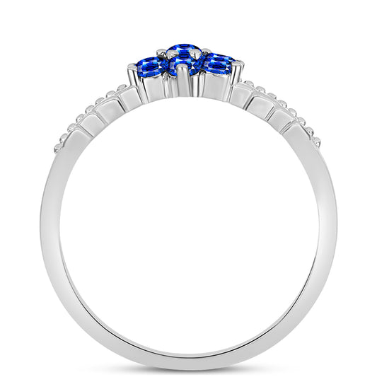Silberring mit australischem blauem Saphir