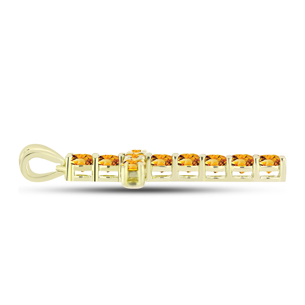 Goldplattierter Silberanhänger mit goldfarbenem Rio Zitrin 2 