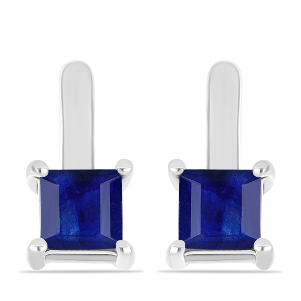 Silberohrringe mit australischem blauem Saphir