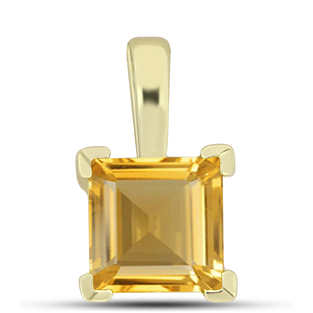 Goldplattierter Silberanhänger mit goldfarbenem Rio Zitrin
