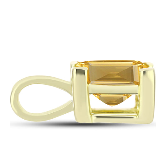 Goldplattierter Silberanhänger mit goldfarbenem Rio Zitrin