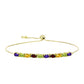 Goldplattiertes Silberarmband mit marokkanischem Amethyst und Zitrin aus dem Ural