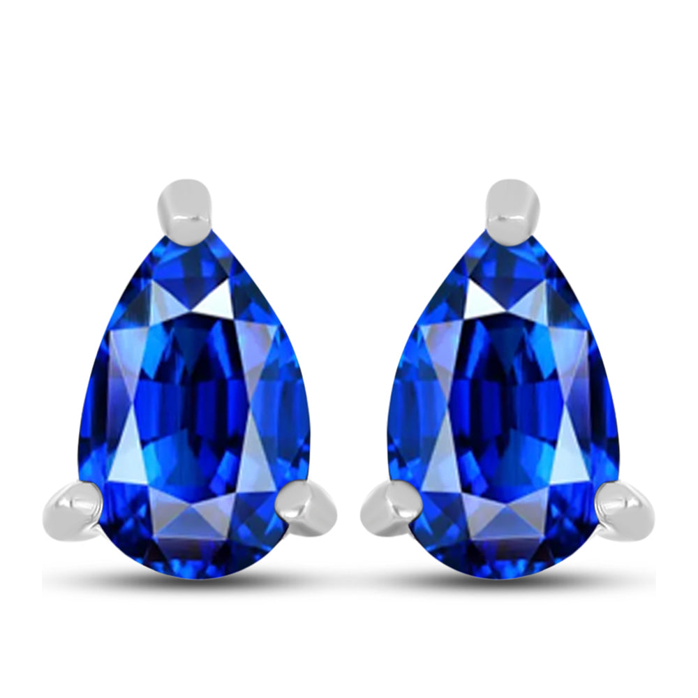 Silberohrringe mit australischem blauem Saphir 1 