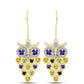 Goldplattierte Silberohrringe mit marokkanischem Amethyst