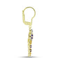 Goldplattierte Silberohrringe mit marokkanischem Amethyst