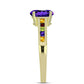 Goldplattierter Silberring mit marokkanischem Amethyst
