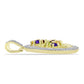 Goldplattierter Silberanhänger mit marokkanischem Amethyst und Zitrin aus dem Ural
