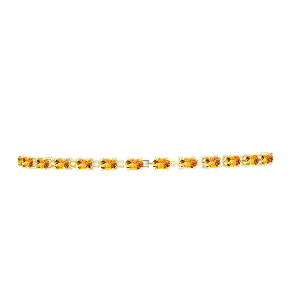 Goldplattiertes Silberarmband mit goldfarbenem Rio Zitrin 2 
