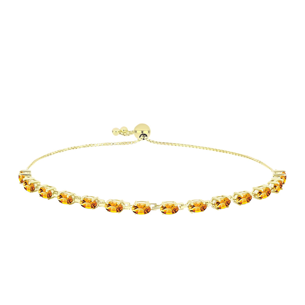 Goldplattiertes Silberarmband mit goldfarbenem Rio Zitrin 1 
