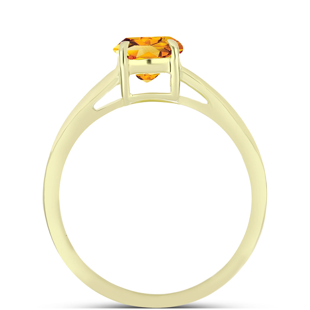 Goldplattierter Silberring mit goldfarbenem Rio Zitrin 2 