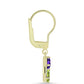 Goldplattierte Silberohrringe mit marokkanischem Amethyst und Peridot aus Changbai