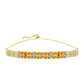 Goldplattiertes Silberarmband mit goldfarbenem Rio Zitrin und weißem Topas