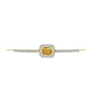 Goldplattiertes Silberarmband mit goldfarbenem Rio Zitrin und weißem Topas