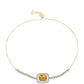 Goldplattiertes Silberarmband mit goldfarbenem Rio Zitrin und weißem Topas