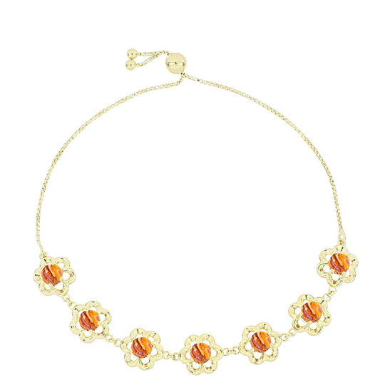 Goldplattiertes Silberarmband mit Löwenpfoten-Jaspis