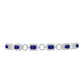 Silberarmband mit australischem blauem Saphir und weißem Topas