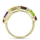 Goldplattierter Silberring mit marokkanischem Amethyst und Zitrin aus dem Ural