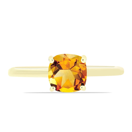 Goldplattierter Silberring mit goldfarbenem Rio Zitrin