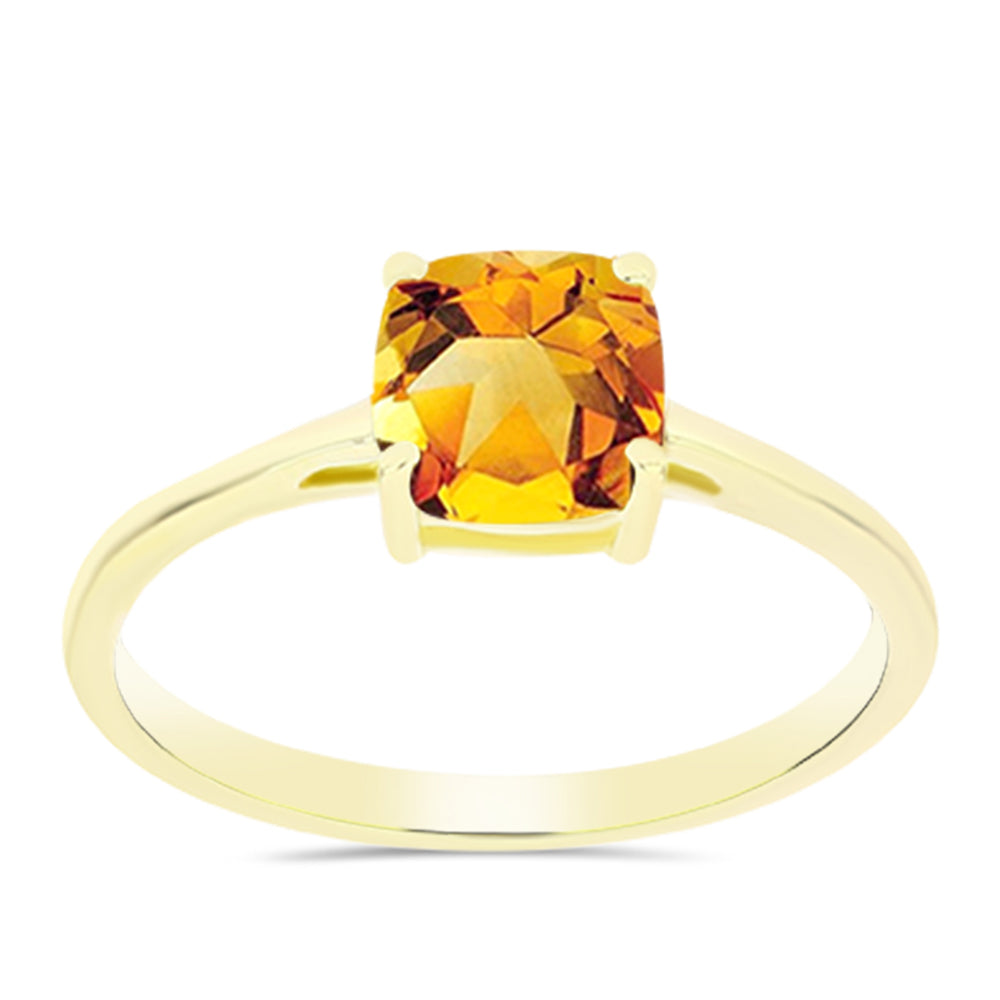 Goldplattierter Silberring mit goldfarbenem Rio Zitrin